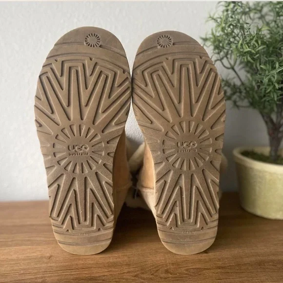 UGG Women's Tan Shearling Boots - Picture 3 of 6